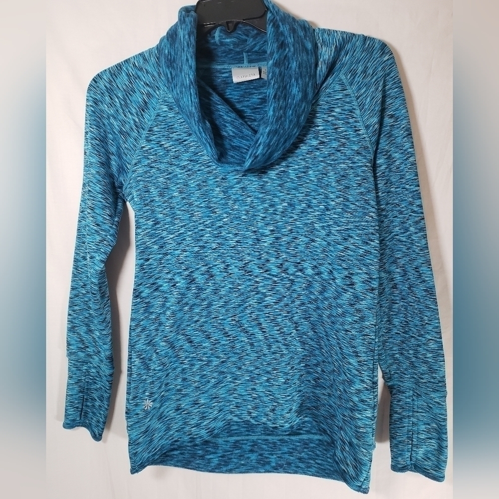 Athleta Torquoise Turtle Neck Long Sleeve Sweatshirt Sz S